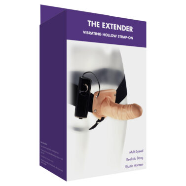 Kinx The Extender Hollow Vibrating Strap-On Flesh OS