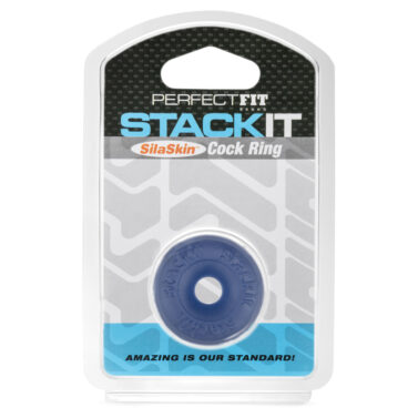 Perfect Fit Stackit Cock Ring Blue OS