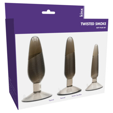 Kinx Twisted Smoke Butt Plug Set Smoke OS