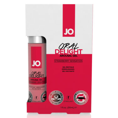 System Jo Oral Delight Strawberry Sensation Pink 1oz Strawberry
