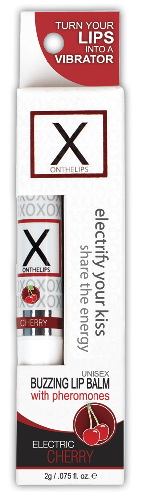 X On the Lips Electric Cherry 12 Pack refill for display
