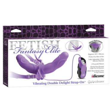 Fetish Fantasy Elite Vibrating Double De Strap-On Purple OS